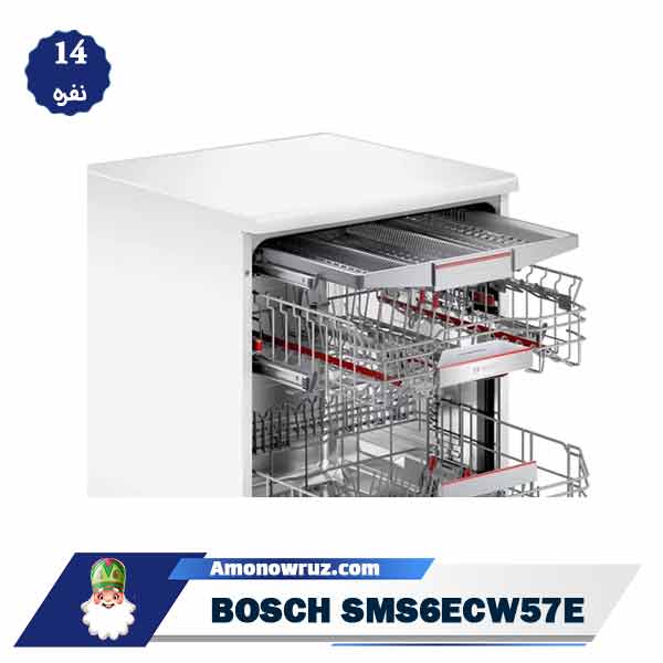 ماشین ظرفشویی بوش 6ECW57E مدل SMS6ECW57E ظرفیت 14 نفره