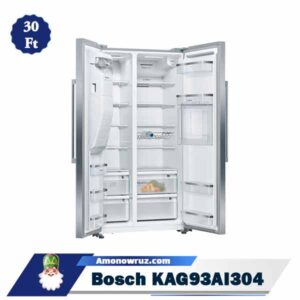 طراحی نمای داخلی یخچال فریزر بوش KAG93AI304