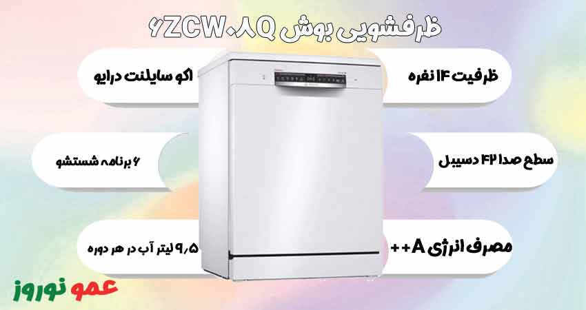 معرفی ماشین ظرفشویی بوش 6ZCW08Q
